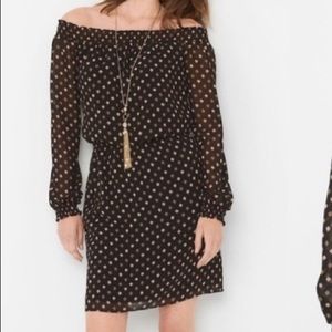 White House Black Market on/off shoulder dress